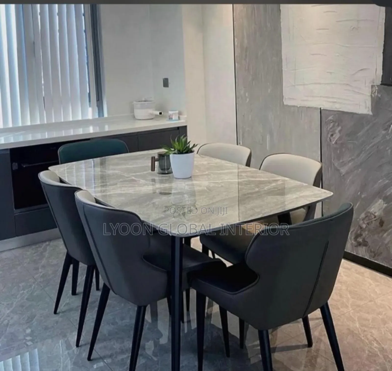 Quality Mable Dining Table Set (6seater)