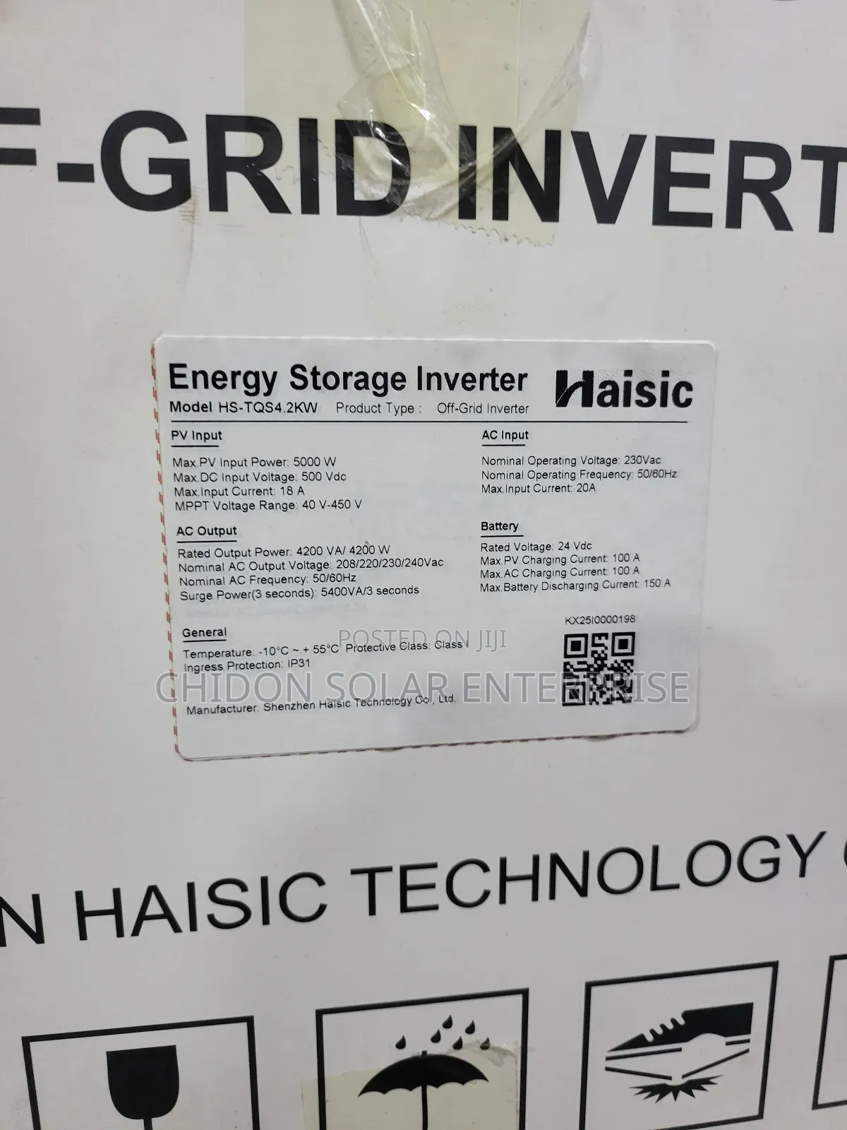 8kwh 24volts 4.2kva Hasic All in One