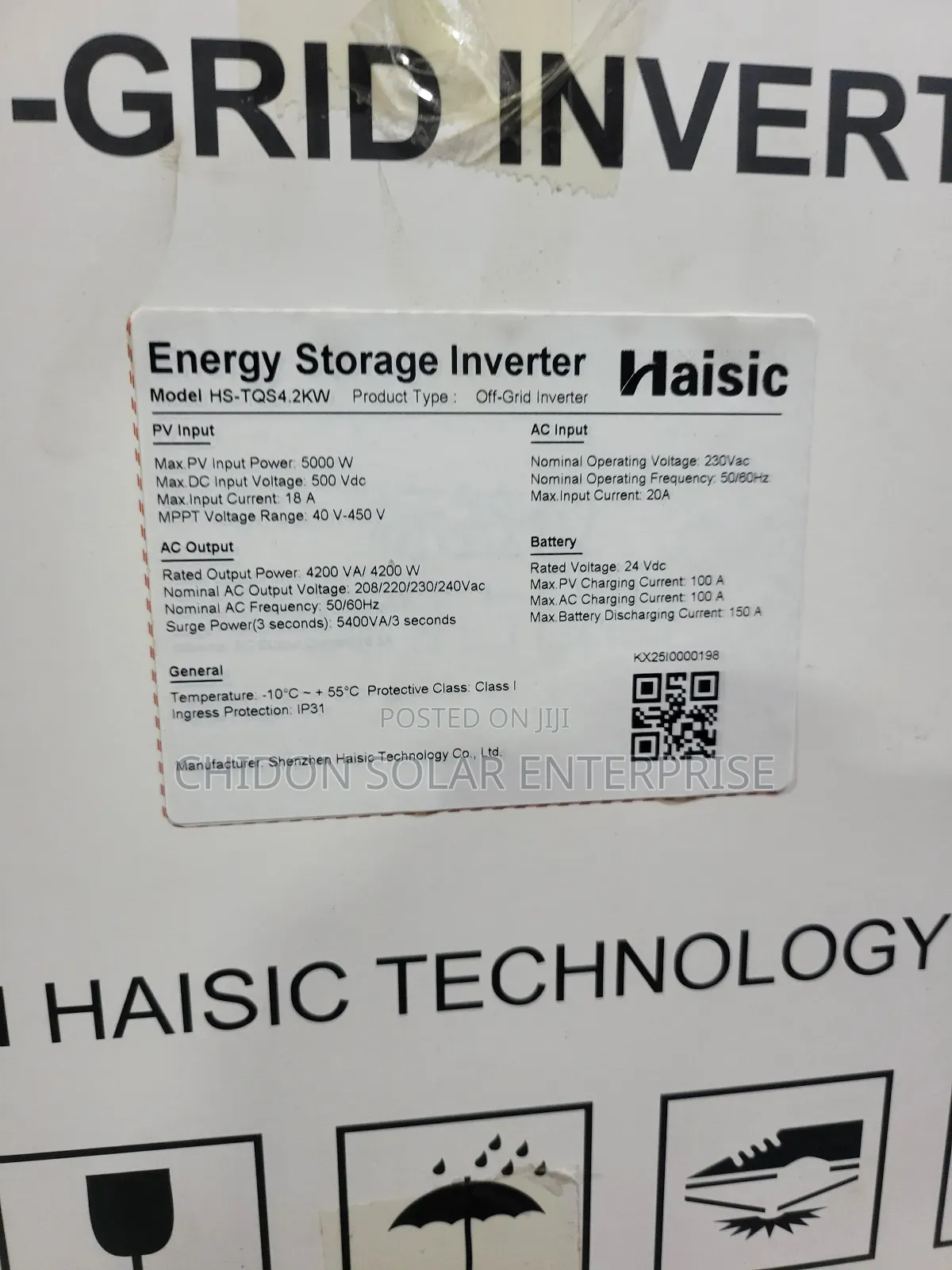 8kwh 24volts 4.2kva Hasic All in One
