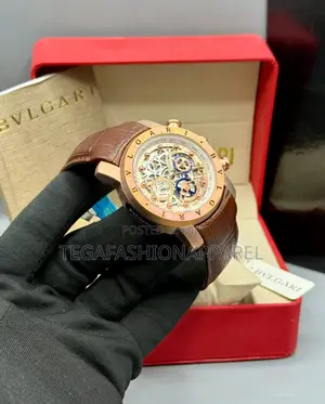 Bvgalri Chronographic Genuine Leather Wristwatch