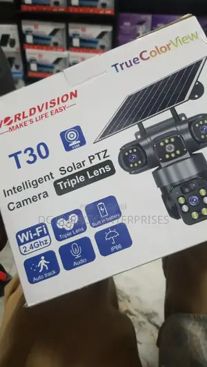 T30 Solar CCTV Camera (Wifi) Triple Lens