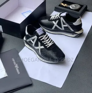 Mens Ax Leather Sneakers