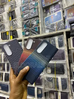 Luxury Fiber Patterned Phone Case for Z Fold 4 - 7 Durable Cover