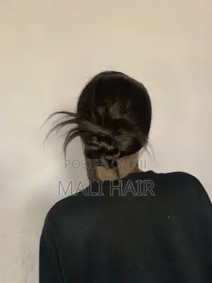 360 Short Messy Bun Hair