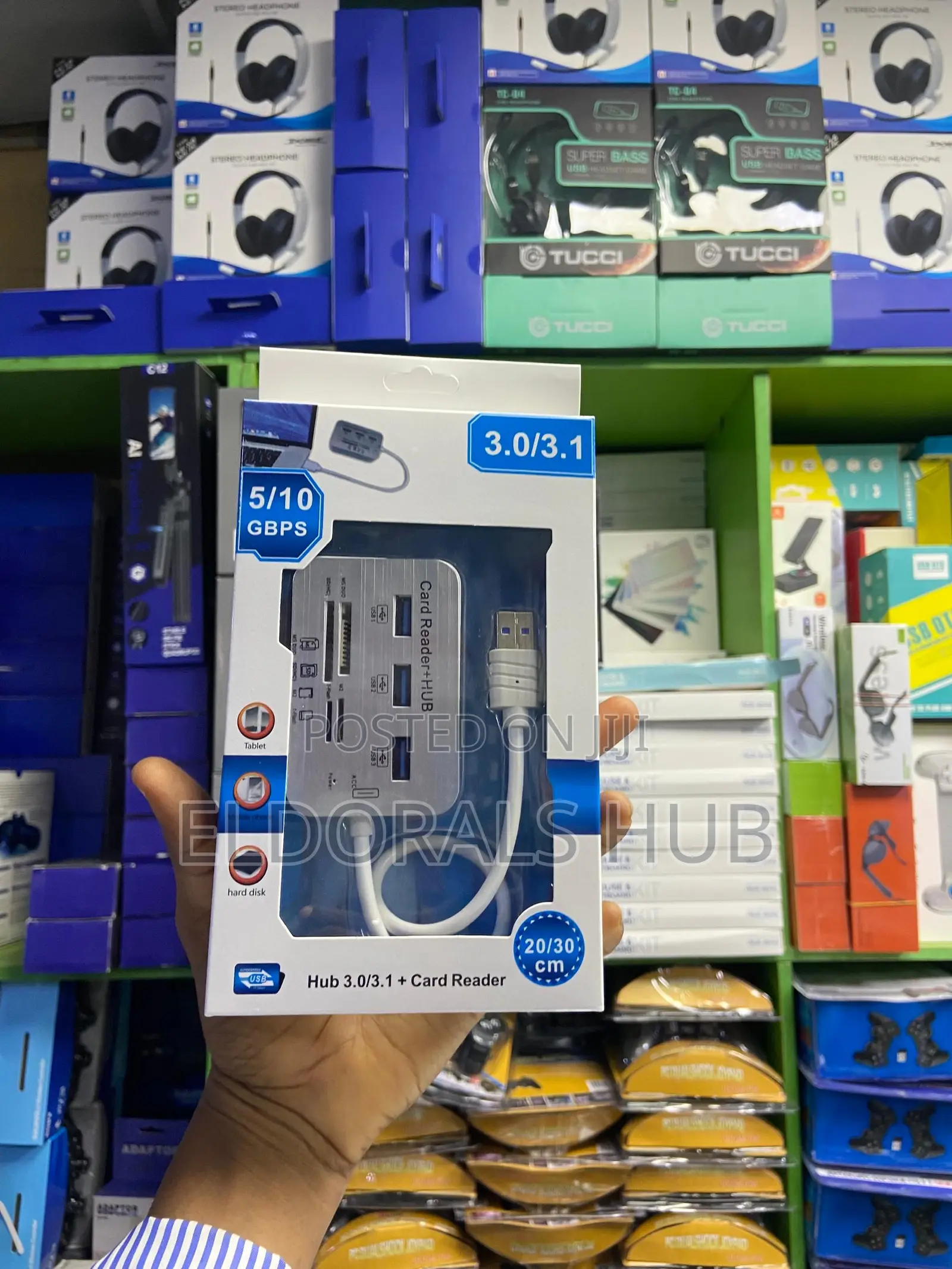 Usb 3.0 Card Reader Hub Multiport Adapter With Sd Tf Slots Fast Data
