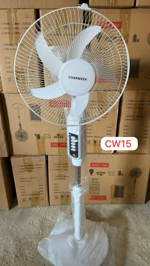 Charweek Rechargeable Solar Fan With Panel