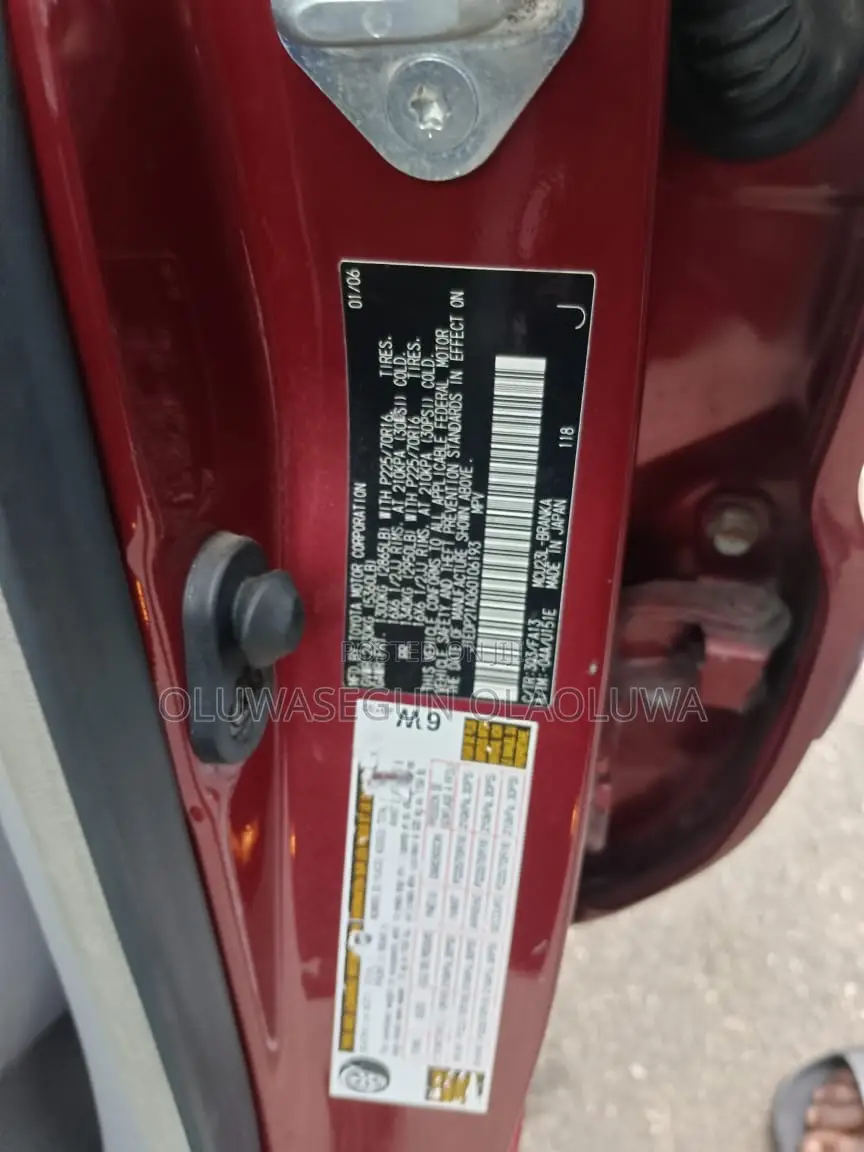 Toyota Highlander V6 2007 Red