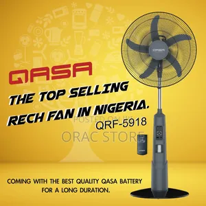 Qasa 18 Inches Rechargeable Fan Ac/Dc
