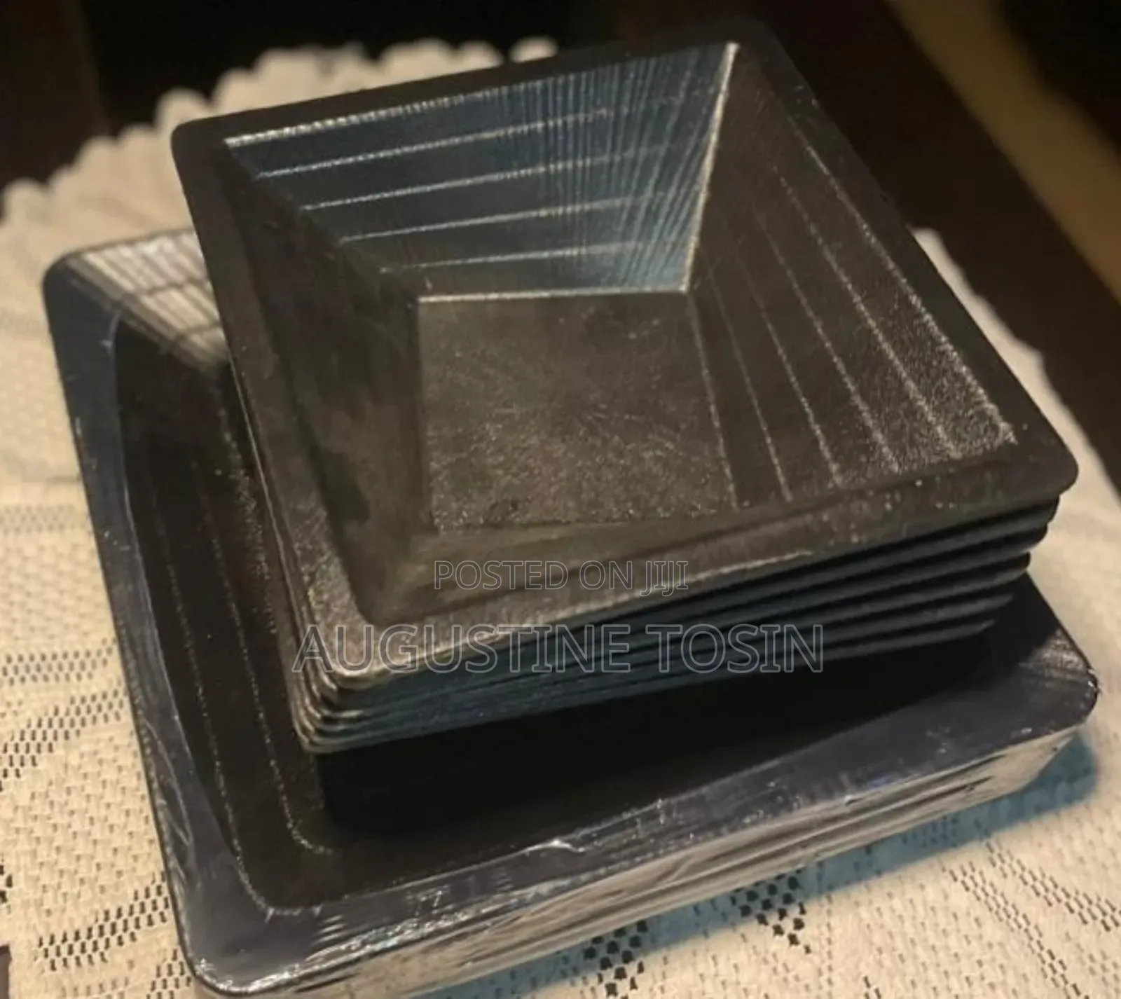Black Melamine Plates With Interior Design