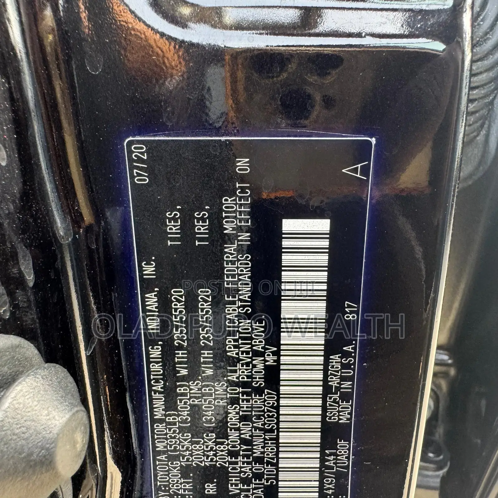 Toyota Highlander 2020 Black