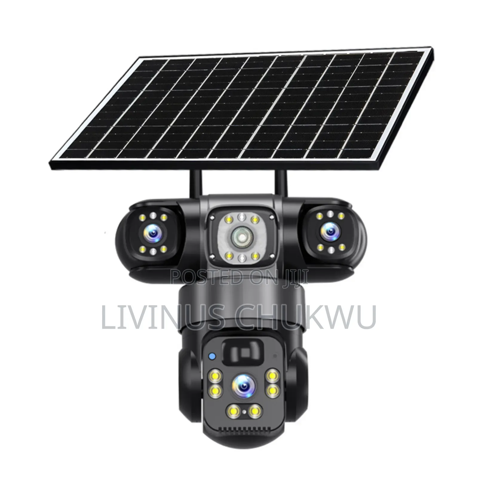 V380 Triple Lens PTZ Solar CCTV Camera