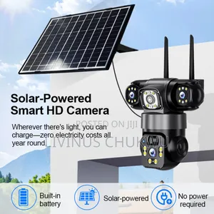 V380 Triple Lens PTZ Solar CCTV Camera