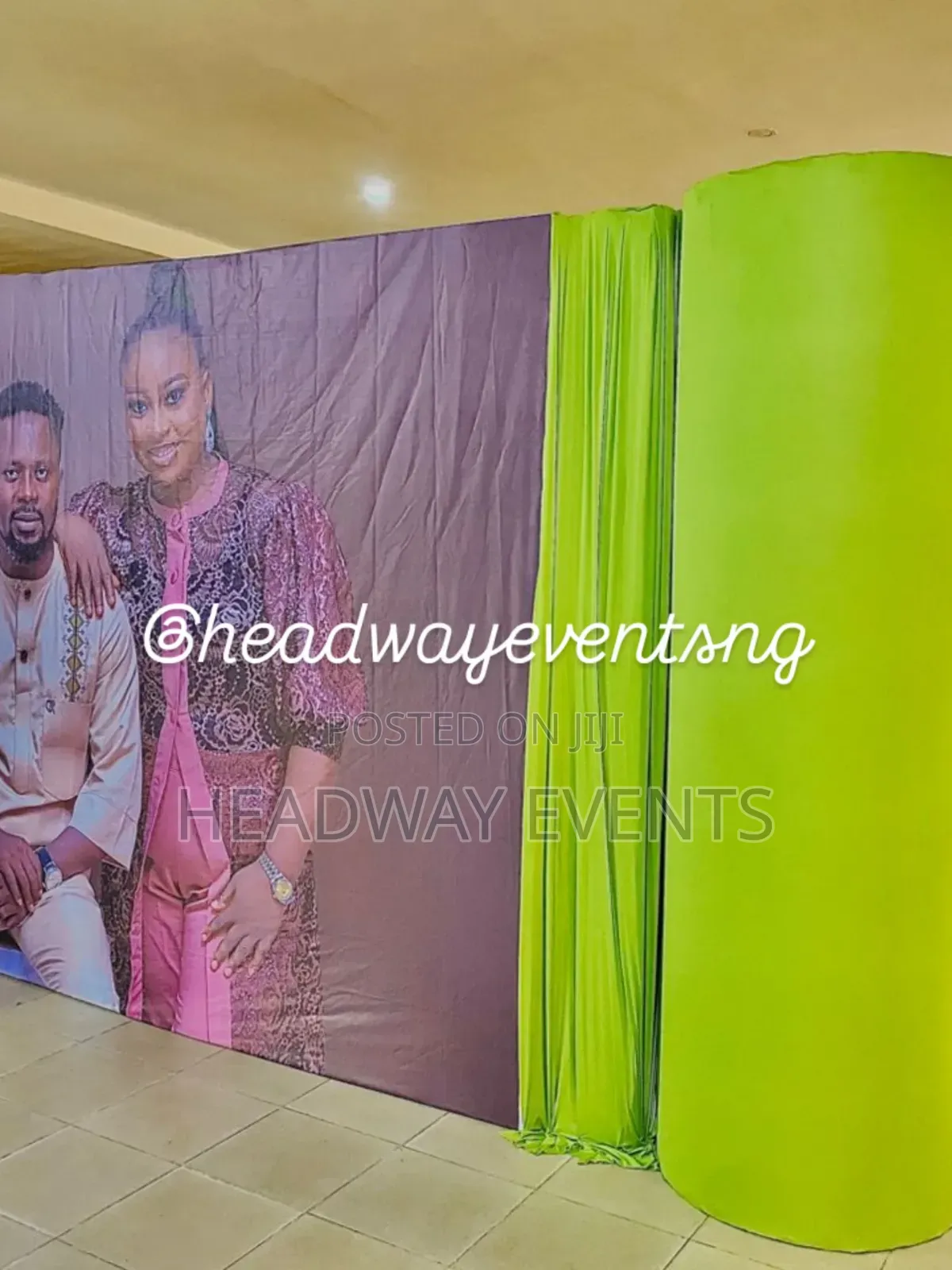 False Wall Stand for a Wedding Reception
