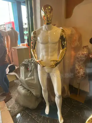 White and Gold Man Mannequin