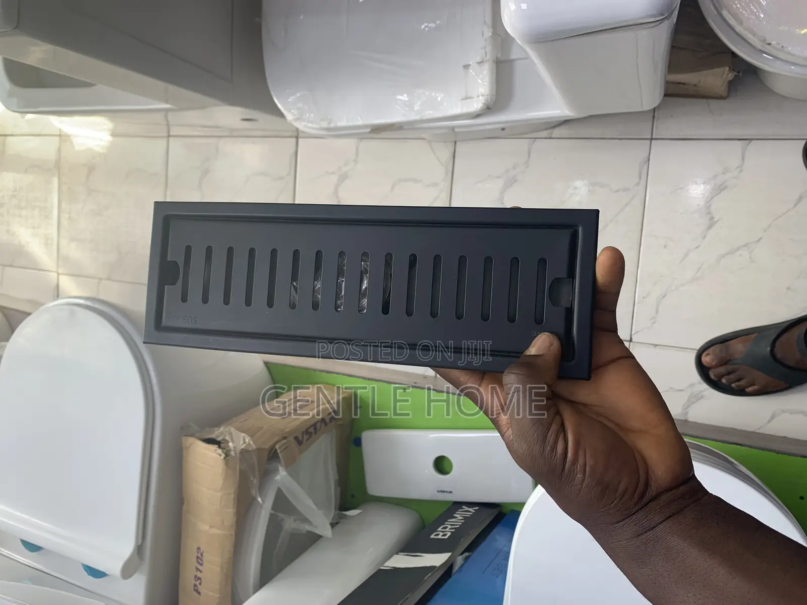 Black 40cm Floor Drain