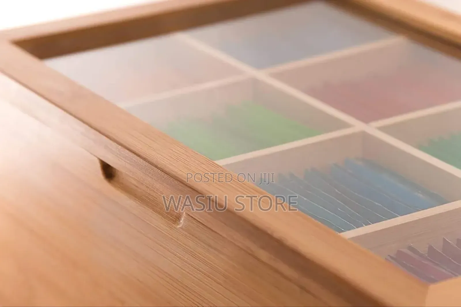 Randomgrounds Bamboo Tea Box Storage Organizer