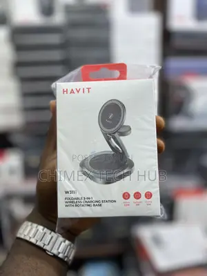Havit Foldable 3-in-1 Wireless Charging Station With Rotating Base