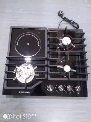 Polystar Built-in Burner 3gas+1electric Black Colour