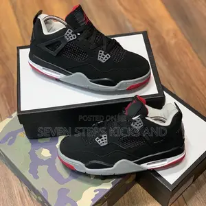 High Quality Air Jordan 4 Retro Bred Luxury Sneakers