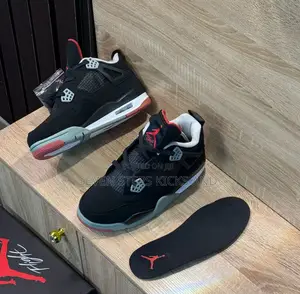 High Quality Air Jordan 4 Retro Bred Luxury Sneakers