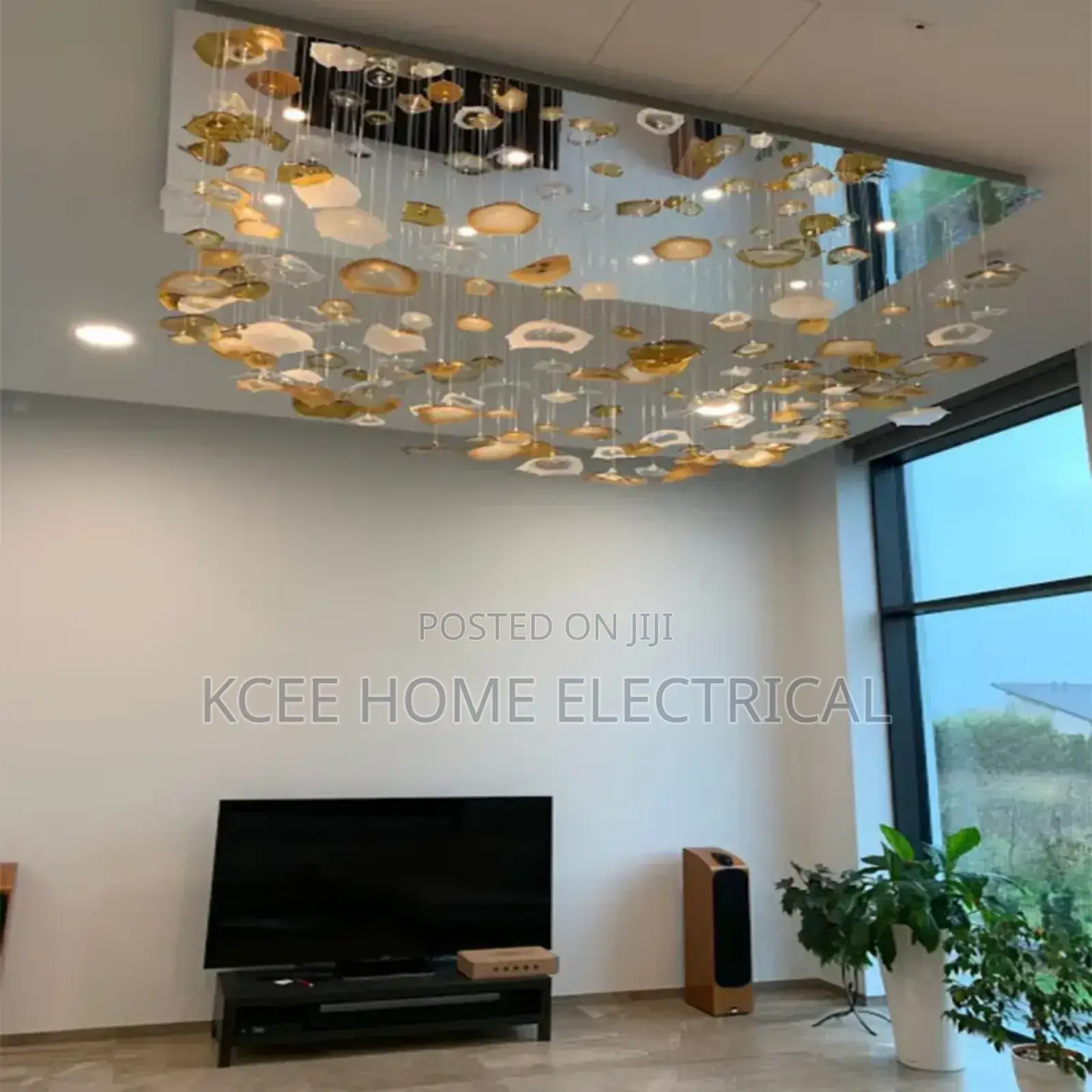 Modern Creative Leaf Art Glass Chandelier – Luxury Led Ceiling Light