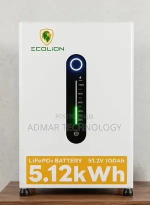 Ecolion 5.12kw 51.2v 100ah Lithium Ion Battery