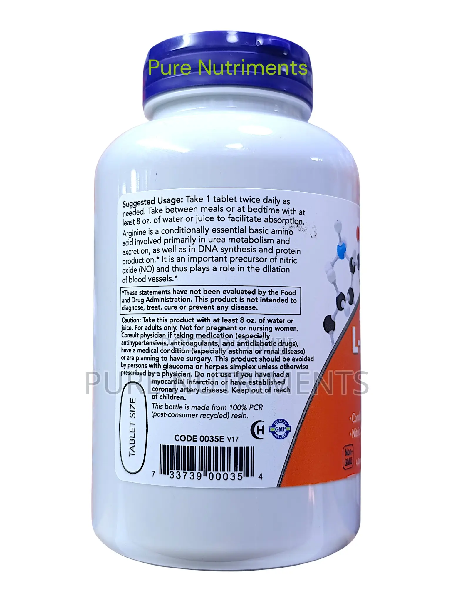 Now L-arginine 1000mg (120 Tablets) –Nitric Oxide Blood Flow Support