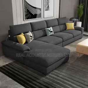 Luxury Charcoal L-Shaped Sectional Sofa