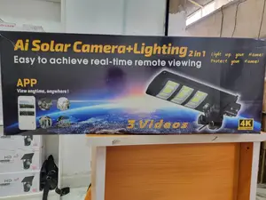 V380 Street Light With Triple Lens Camera With 360 Degree