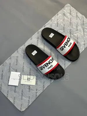 Givenchy Paris Logo Rubber Slides