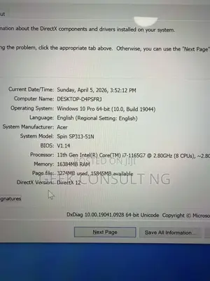 Laptop Acer Spin 3 16GB Intel Core i7 SSD 512GB