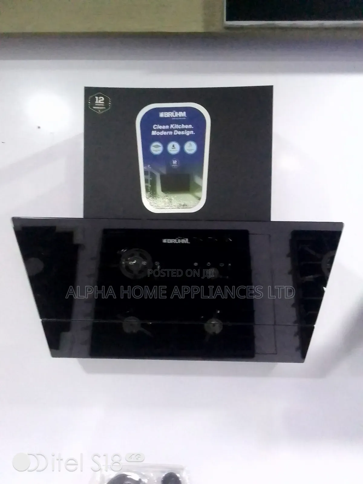 Bruhm Extractor Cooker Hood T-Shape Black Colour