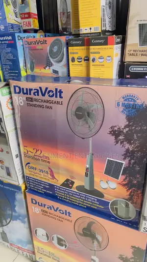 Duravolt 18 Inches 3 in 1 Rechargeable Fan