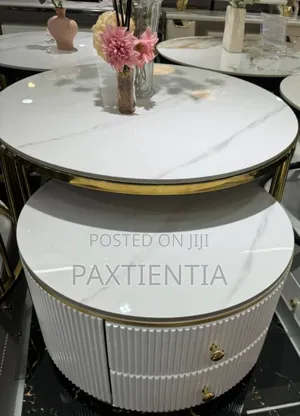 2 in 1 Marble Center Table (With Drawers)