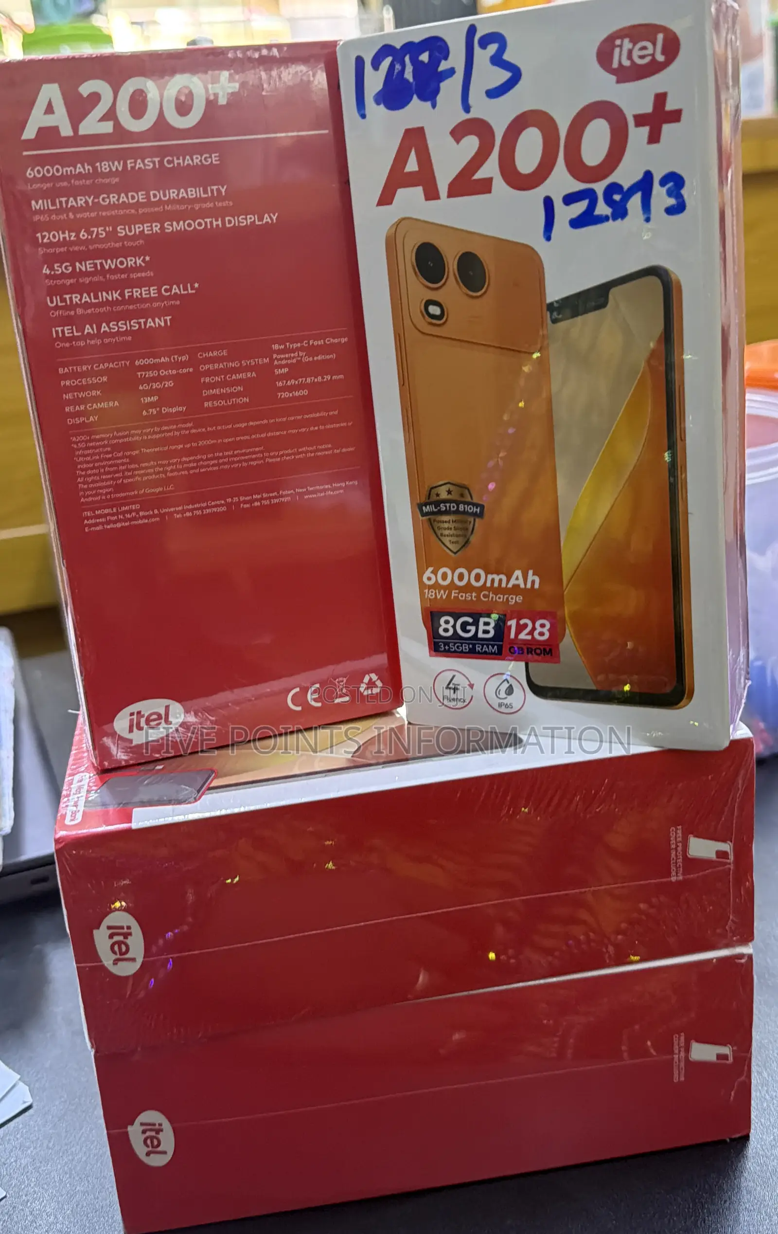 New Itel A200+ 128 GB Blue