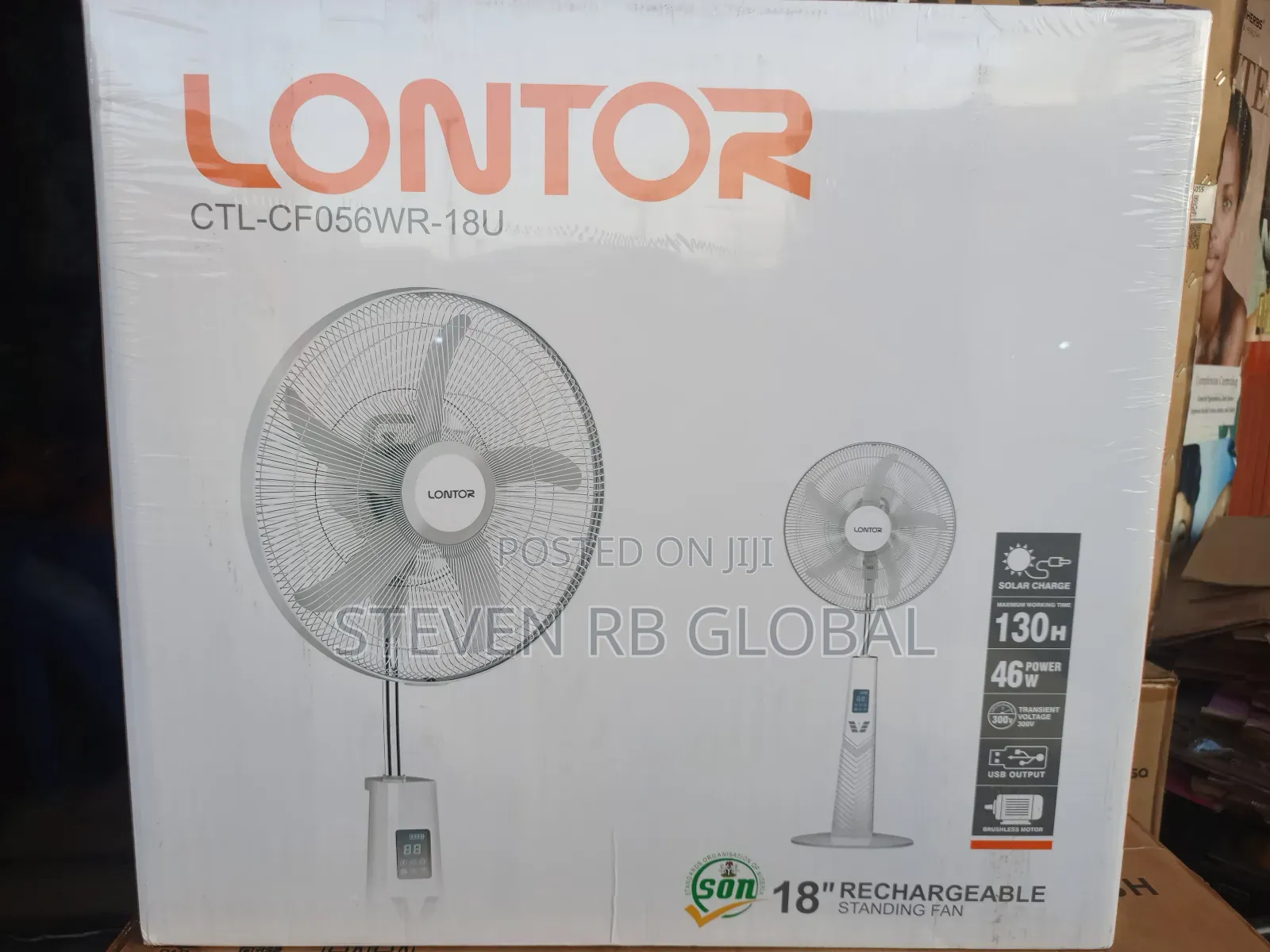 Lontor 18” Rechargeable Standing Fan | CTL-Cf056wr-18 U