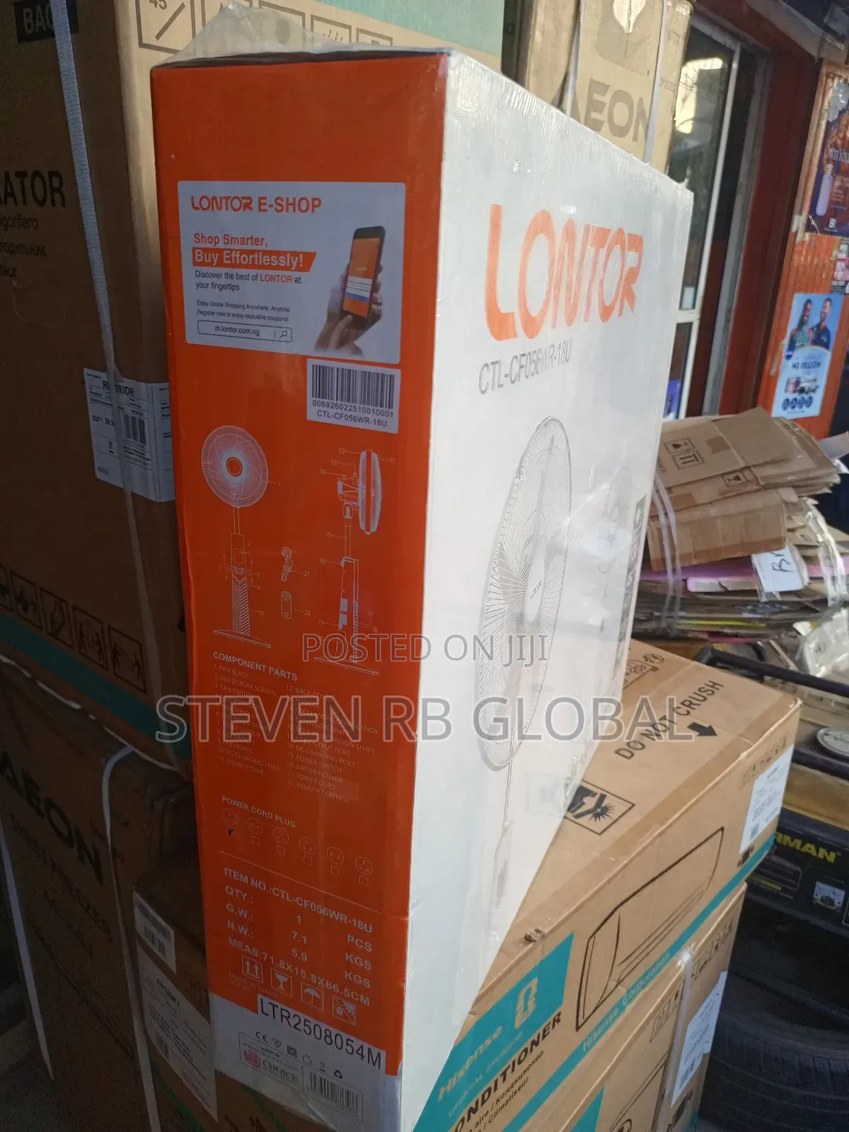 Lontor 18” Rechargeable Standing Fan | CTL-Cf056wr-18 U