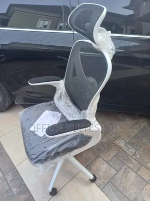 White Frame Ergonomic Swivel Chair