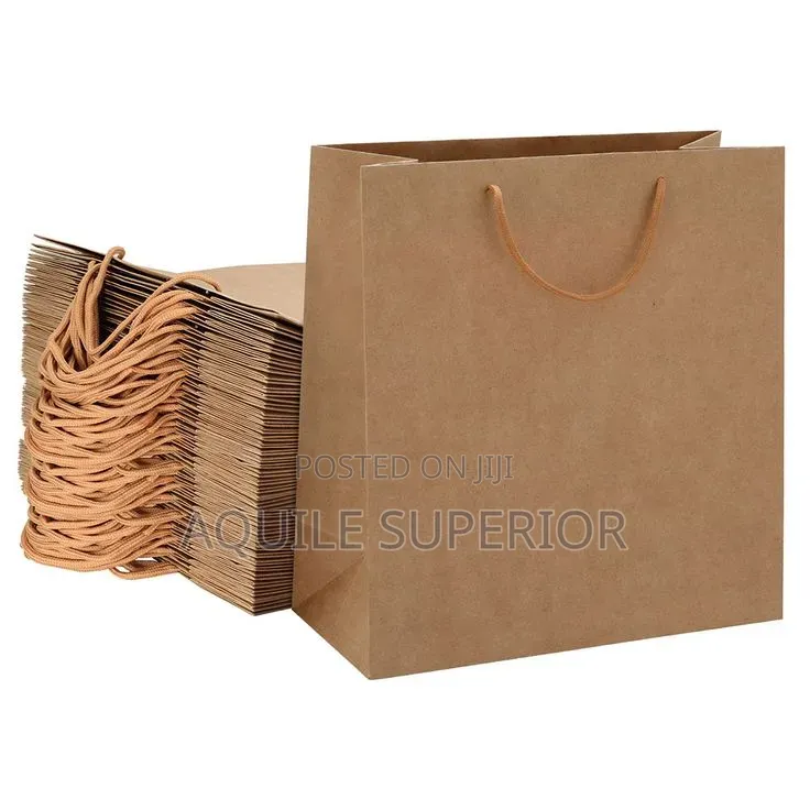 A4 Craft Paper Bag With Normal Rope Handle,8.5×5×11.5,110gsm,No Print