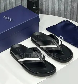 The Dior "D-Wave" Leather Thong Slide