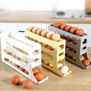 Space-Saving Automatic Rolling Egg Storage Box