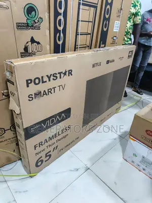 65” Polystar Smart Tv With Borderless Display Design