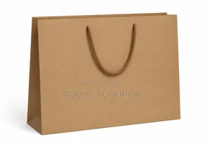 Quality Brown A4 Landscape Paper Bag,Imported Handle,110gsm,No Print