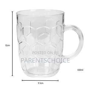 Clear Acrylic Beer Drinking Cup - 12pcs