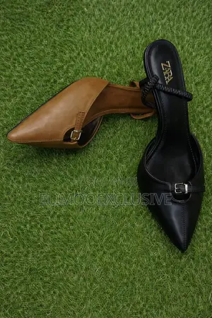 Zara Elegant Black Hill Cover Shoe and Brown