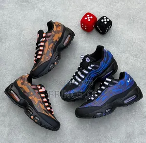 Nike Air Max Brown and Blue Sneakers