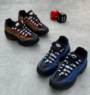 Nike Air Max Brown and Blue Sneakers