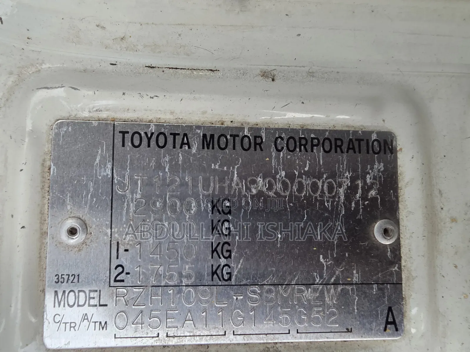 Toyota HiAce 1995 White