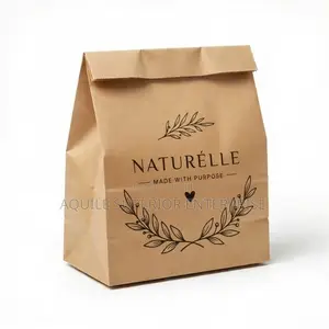 A4 Medium Craft Brown Paper Bag No Handle Landscape,110gsm, Print