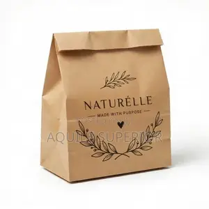 A4 Medium Craft Brown Paper Bag No Handle Landscape,110gsm, Print